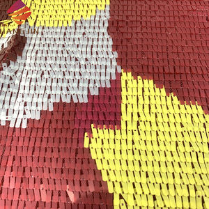 Holograma multicolor, colores mezclados, <span class=keywords><strong>tela</strong></span> de encaje de lentejuelas de Piano, bordado nigeriano, secuencia brillante, <span class=keywords><strong>tela</strong></span> de <span class=keywords><strong>tul</strong></span> vendida <span class=keywords><strong>por</strong></span> yarda - Product Image 5