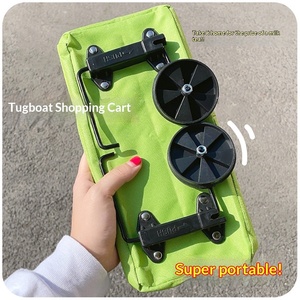 Portable Folding Shopping Cart Removable <b>Basket</b> Lightweight Wheeled Design Home Delivery Small Trailer Use Oxford Cloth Modern - Product Image 3