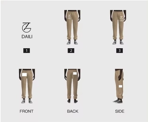 Custom Heavyweight 500 GSM Cotton Fleece Track Flared Jogger <b>Men</b> Print Logo Wide Straight Leg Baggy Sweatpants Unisex - Product Image 5