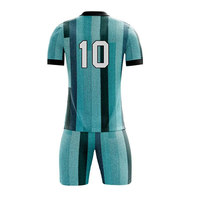 Seragam Sepak Bola Pendek Terbaru dari Pabrik Pakaian Olahraga, Logo Custom, 100% Poliester, Bernapas, Cepat Kering, Ramah Lingkungan