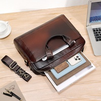Sac à bandoulière pour ordinateur portable en cuir véritable pour hommes, 15,6 pouces, grande capacité, imperméable, super léger, réduction de la charge
