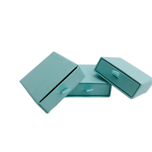 Luxury Green <b>Small</b> Custom logo Printing Packaging Storage Packing Necklace Ring Cardboard Jewelry <b>Drawer</b> Box - Product Image 3