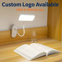 Lampe de bureau LED OEM ODM avec commande tactile et design à clipser, 3500K blanc chaud, CRI 90 élevé, rechargeable par USB pour salon