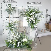 Nouvelle Arrivée Centres de Table de Mariage Décoration Florale Artificielle Boule de Roses Décoration de Table Chemin de Table Arche Décorative