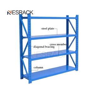 Étagère <span class=keywords><strong>en</strong></span> acier à 5 niveaux, réglable, à usage moyen, étagères de garage, étagères sans boulons, étagères à palettes pour livres, ustensiles de cuisine - Product Image 1