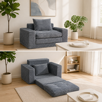 Fauteuil simple compressé, coussin ergonomique en mousse, emballé sous vide, design minimaliste pour la maison