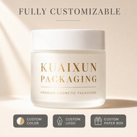 Contenant Cosmétique de Luxe Vide, Petit Pot en Verre de 15g pour Crème Visage, Yeux, Lèvres et Baume à Lèvres