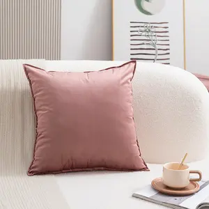 Home Decorative New Romantic Solid Lighter Darker Pink Series Short Plush Velvet Fabric Throw Pillow Case Bedroom Cushion Covers