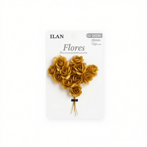 Fiori di Carta ILAN 20mm 12pz Decorazioni Floreali Essiccate - Product Image 1