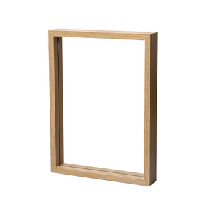 Cadre photo transparent double couche en bois massif écologique fait main avec fleurs séchées et verre double face - Product Image 2