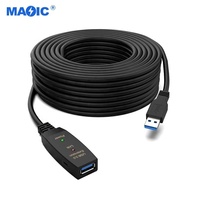 Kabel ekstensi USB 3.0 pria ke wanita, aksesori yang umum digunakan, kabel ekstensi USB untuk Printer pistol pemindai pengawasan