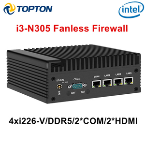 Mini PC Firewall 12th Gen In-tel <span class=keywords><strong>I3</strong></span> N305 N100 Router morbido 4x I226-V 2.5G DDR5 2 * COM 2 * HD raffreddamento efficiente per <span class=keywords><strong>Computer</strong></span> industriale - Product Image 2
