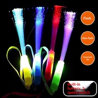 Bâton LED en fibre optique en plastique, à trois niveaux de fréquence variable, alimenté par piles, pour stand de rue, marché nocturne, fête, KTV