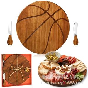 Hangxu Wooden Round <b>Dinner</b> Plate Solid Wood Party Snack Board Durable Serving <b>Tray</b> - Product Image 4