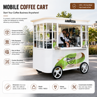 Chariot à café mobile personnalisé, chariot alimentaire, kiosque à café portable, camion de restauration pour événements commerciaux de rue