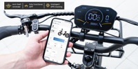 Bicicleta Eléctrica de Carga KOOLUX X7 de 7 Velocidades, Batería de Litio de Largo Alcance, Cuadro de Aleación de Aluminio Digital, Doble Suspensión, APP