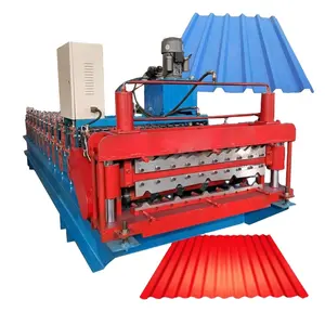 Betão Caigang Watts ondulado Metal telhado Painel de parede Roll Forming Machine Zinc Roofing Tile Sheet Making Machine Preço