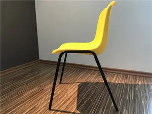 Nouveau produit coloré empilable pas cher anti-uv polypropylène résine bureau formation en plein air salle à manger chaises en plastique empilables