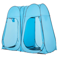 Camping en plein air de haute qualité grande taille double tente de douche automatique portable 190t polyester pop up tente de confidentialité changeante