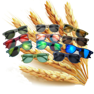 RPET manufactures recycled wheat straw fiber frame sustainable biodegradable rpet sunglasses