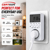 Enchufe temporizador digital LCD semanal 24 horas 20 programas para luz ventilador calefactor acuario temporizador digital