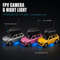 Voiture RC FPV avec caméra grand angle 720P, véhicule télécommandé 1:64 avec application pour la prise de photos et de vidéos pour enfants