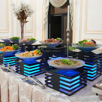 Matériel de restauration XINGPAI, supports de buffet de luxe sur mesure, supports à gâteaux en acier inoxydable pour hôtel et restaurant