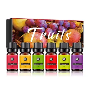 Parfums de fruits parfum doux 100% aromathérapie de qualité thérapeutique naturelle Top 6 ensemble d'huiles essentielles
