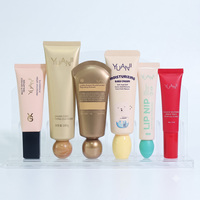Nouvelle Tendance Tubes Souples en Plastique PCR pour Masques Faciaux, Texture Bambou, Bouchon à Vis, Impression par Transfert d'Eau, Soins de la Peau, Conformité REACH