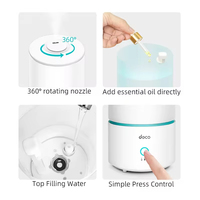 Nouveauté, best-seller, diffuseur d'huiles essentielles, lampe LED colorée, humidificateur ultrasonique aromatique 3L pour chambre à coucher