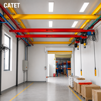 Mini-grue de suspension KBK certifiée CE 800 kg avec chariot manuel, légère pour le levage sur banc d'assemblage électronique