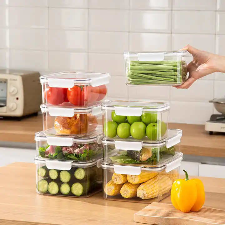 Food Storage Containers With Lids For Refrigerator, Stackable