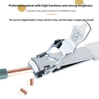 Nouvel ensemble de coupe-ongles pliables en acier au carbone avec étui, ciseaux de manucure, outils de coupe des ongles, soins des doigts et des pieds, portable et personnel