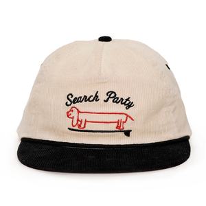 Casquettes Snapback non structurées à 5 panneaux personnalisées, logo brodé bicolore, casquettes en velours côtelé - Product Image 3