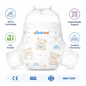 Premium Baby Diapers Cute <strong>Teddy</strong> <strong>Bear</strong> Design Ultra Soft Disposable Nappies for Newborn Babies OEM Manufacturer - Product Image 1