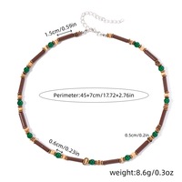 Collier ras du cou bohème vintage hawaïen pour homme, en pierres naturelles œil de tigre et turquoise, perles, style surf estival, avec coquille de noix de coco