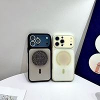 Nouvelle coque de téléphone magnétique à fenêtre large avec paillettes dégradées, protection intégrée de l'objectif