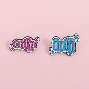 Spilla con Lettere delle Personalità MBTI, INFJ <span class=keywords><strong>ENFP</strong></span>, Pin Smaltato, Accessori Trendy in Stile Ins, Badge in Lega di Zinco - Product Image 4