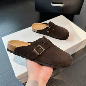 Scarpe Boken in Pelle di Vacchetta di Grandi Dimensioni per Ragazzi, Suola Spessa in Sughero per Uso Casual, Stile Classico con Copertura delle Dita e Mezzi Sandali per Donne - Product Image 3