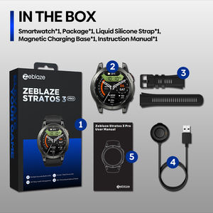 Montre intelligente Zeblaze <span class=keywords><strong>Stratos</strong></span> <span class=keywords><strong>3</strong></span> Pro Écran GPS AMOLED intégré Montre intelligente d'appel BT - Product Image 6