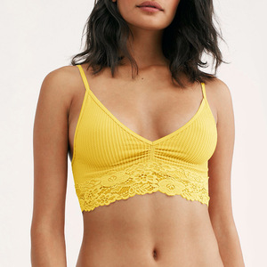 Women Cotton Thread Cop Top Sexy Pink Seamless Bralette Wireless <strong>Bralet</strong> Female Lace Bra for Ladies - Product Image 4