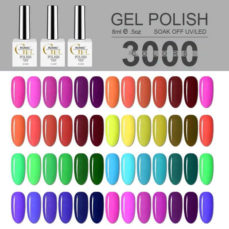 RONIKI – vernis à ongles en Gel 3000 couleurs, prix de gros, usine, marque privée, gel UV biologique végétalien