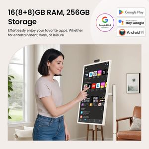 21.5'' LED <b>Portable</b> Smart <b>TV</b> With Camera Floor Standing Stand Vertical Display Touch Screen Mobile Follows Me Full HD 27 Inch Fl - Product Image 2