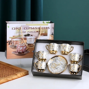 <span class=keywords><strong>Set</strong></span> <span class=keywords><strong>di</strong></span> <span class=keywords><strong>Tazze</strong></span> da Caffè in Ceramica <span class=keywords><strong>di</strong></span> Lusso Europeo, <span class=keywords><strong>Set</strong></span> Moderno da 6 <span class=keywords><strong>Tazze</strong></span> con Piattini in Confezione Regalo - Product Image 4