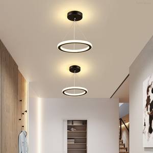 Lámpara Colgante LED Moderna Minimalista Nórdica con Cubierta Acrílica y Base de Hierro, Control por Voz para Decoración de Balcón o Habitación - Product Image 1