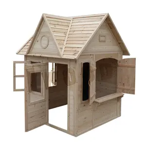 Maison de jeux en bois pour enfants, personnalisée, rouge, bleu, orange, vert, pour jardin, usage domestique