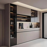 YALIG Hochwertiger Moderner Holz-Weinschrank und Vitrine für Wohnzimmer und Esszimmer Hausbar