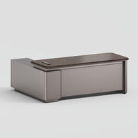 Bureau de direction modulaire en MDF en forme de L, haut de gamme, moderne, avec tiroir à dossiers, pour patron, directeur général, bureau à domicile