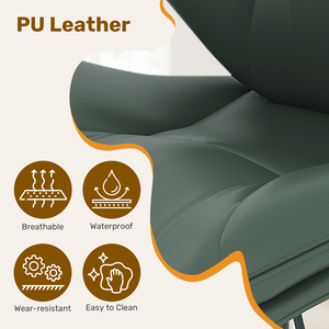 Modernos Taburetes de Bar Ajustables y Resistentes para Exteriores, Ergonómicos, de Cuero PU, con Estructura de Acero Inoxidable y Cojín de Doble Capa - Product Image 2