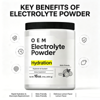 Poudre d'électrolytes sans sucre pour adultes, en vrac, pour l'hydratation sportive, reconstituant le sodium, le potassium et le magnésium, complément sportif